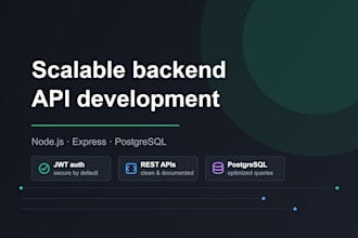 build scalable nodejs and postgresql backend apis