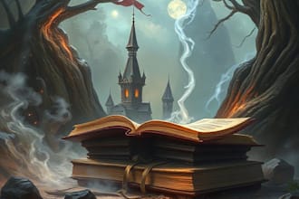 create an epic fantasy book cover