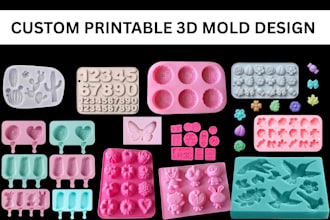 design custom silicone mold for candle, soap, chocolate, resin, cake 3d stl file