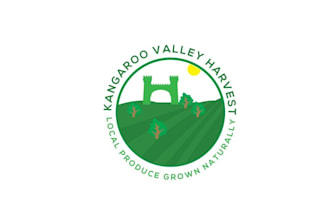 design super organic style logo for kangaroo valley harvest