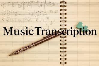 create professional lead sheet music transcription piano midi audio to sheet