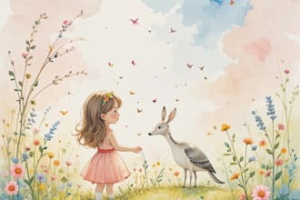 do pastel watercolor children book illustrations