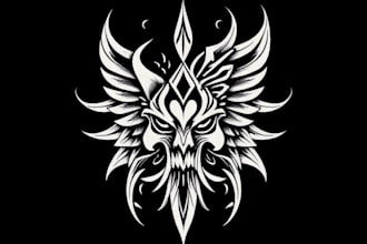 create a profesional tribal tattoo design