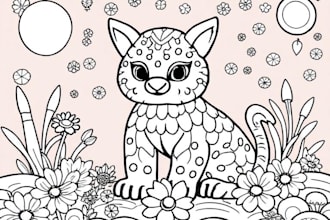 create a custom digital coloring book for kids or adults