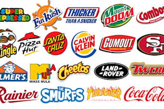 design custom nba, world series, famuos brand  and parody logo for your brand