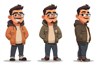 illustrate custom cartoon portrait and caricatures