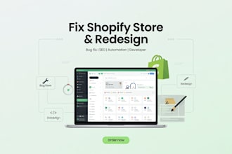 shopify error fix issues fix vibe code, redesign shopify, bug fix shopify setup