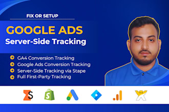 setup ga4 and google ads server side tracking with stape, first party tracking