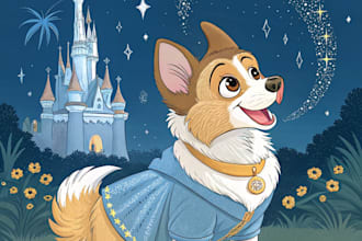create amazing disney pet portrait