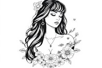 make a minimalist lineart tattoo design or illustration