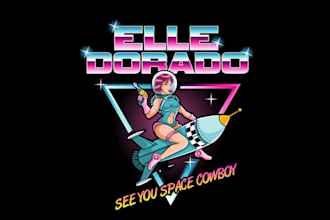 design extraordinary pinup space girl logo