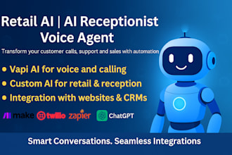 ai receptionist, retail ai, ai voice agent, vapi ai twilio n8n make automation
