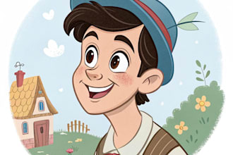 do an portrait into cartoon disney