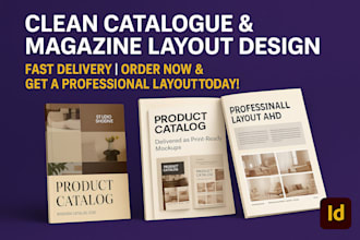design clean catalogue and magazine layouts in indesign
