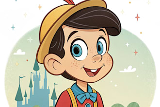 draw cartoon disney portrait