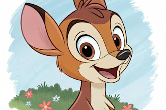 draw disney cartoon portrait