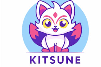 design awesome kitsune logo for your company