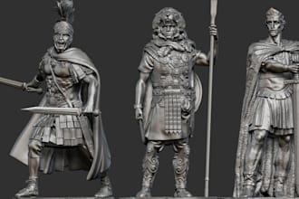 sculpt a high quality 3d character or bust for 3d printing
