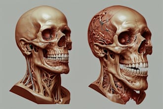 draw anatomy and medical vector illustration