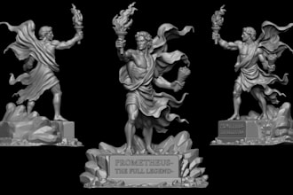 sculpt a high quality 3d character or bust for 3d printing