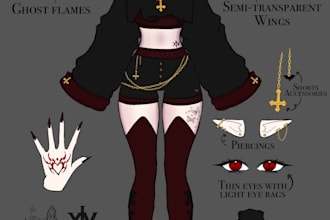 draw character and vtuber design