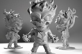 sculpt 3d chibi action figurine,caricature,dc comic figurine,printable minis,toy