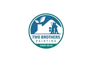 design awesome two brothers painting logo