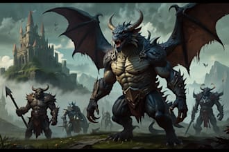 illustrate fantasy art creatures and characters