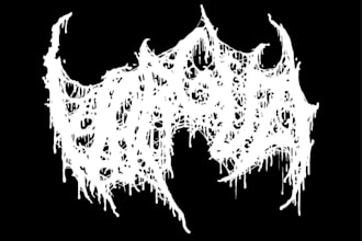 design an illegible and brutal metal logo