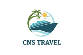 design magnificent motivation travel agency logo