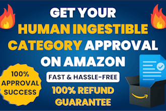 get your human ingestible category approved on amazon l fast and hassle free