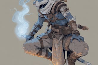 draw cool dnd character and fantasy concept art for you