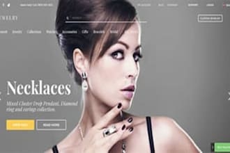 design jewelry website, fashion website on wordpress
