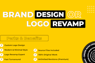 design or revamp a minimalist logo for your brand