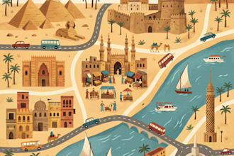 design a custom whimsical 2d illustrated map