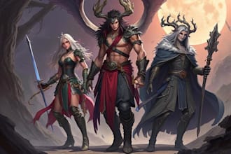 draw fantasy concept art or illustration