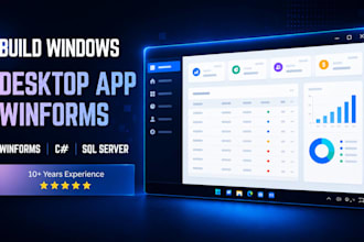 build windows desktop app, c sharp, winforms, wpf, sql