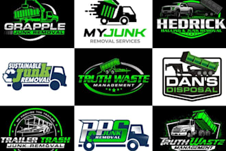 do design junk removal logo with copyright