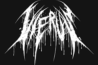 design a brutal and chaotic metal logo for your band or merch