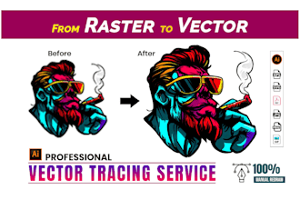 redraw logo to vector, convert image to vector, manual vector tracing, vectorize