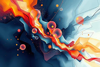 paint digital professional abstract art by hand