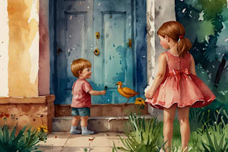 paint watercolor children book illustrations for you