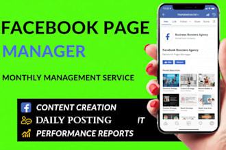 be your facebook page manager and content creator professionally
