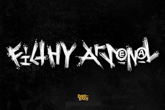 design a chaotic horrorcore style logo