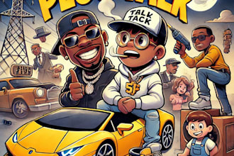 animated album cover art design