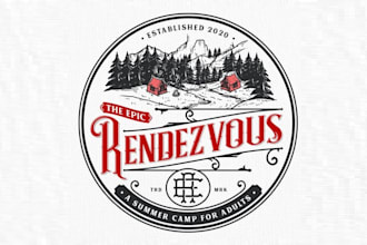 design gorgeous epic summer camp logo for adults