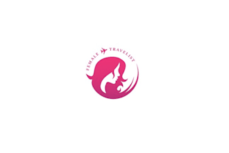 make super luxury travel logo for a female travel company