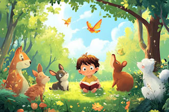 illustrate children story illustration KDP watercolor