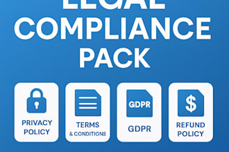 write or review your website legal policies like terms, privacy, gdpr, refund