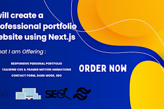 build startup friendly nextjs portfolio